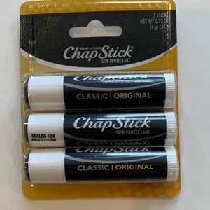 ChapStick Classic Original 3-Pack - Black & White Tubes